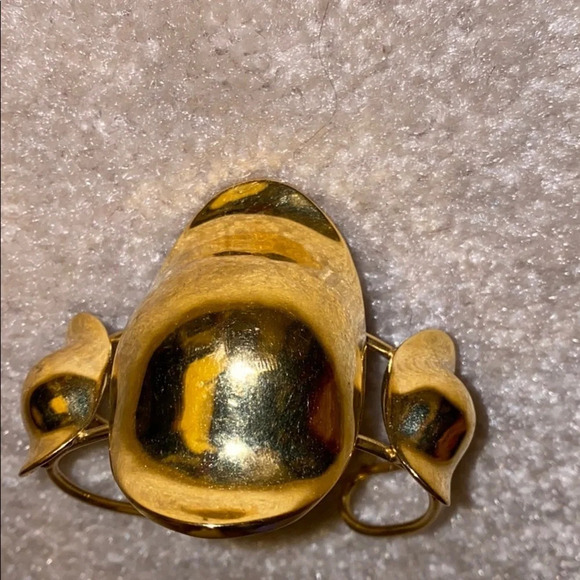 Vintage gold tone chunky cuff bracelet - Picture 4 of 4